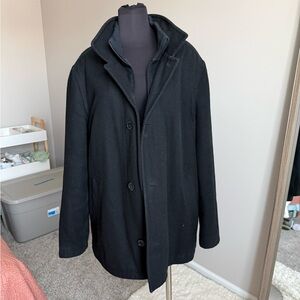 Nautica Men's Black Pea Coat